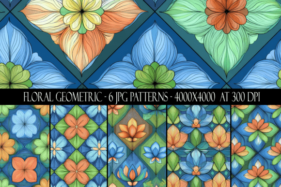 Download Floral Geometric Seamless Patterns - Patterns Collection