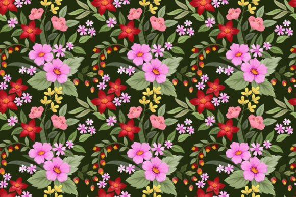 Download Red Pink and Yellow Flower Pattern. - Pink Collection