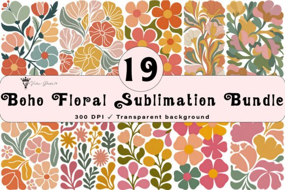 Download Boho Floral Sublimation PNG Bundle - Boho floral Collection