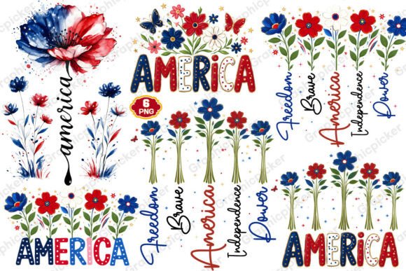 Download Boho Floral USA T-shirt Design, America - Boho floral Collection