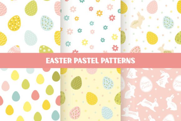 Download Easter Pastel Patterns Vector Set - Patterns Collection