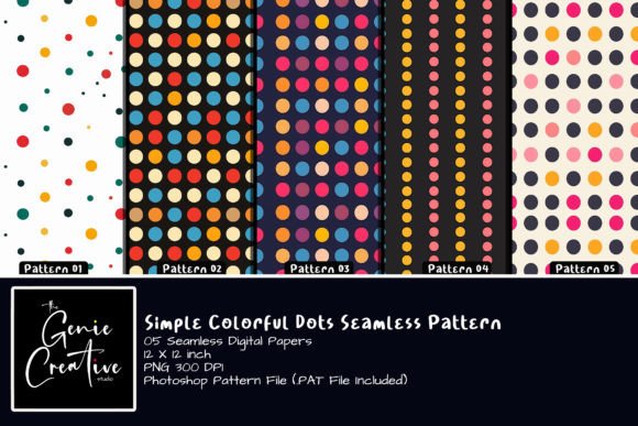 Download Simple Colorful Dots Seamless Patterns - Patterns Collection