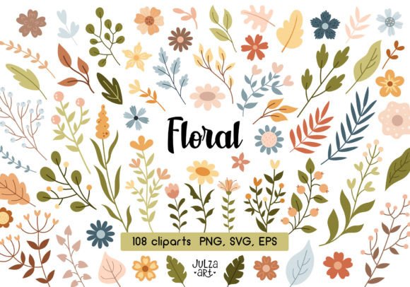 Download Boho Floral Clipart, Flower Svg Png - Boho floral Collection