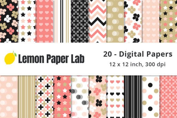 Download Pink, Black and Tan Geometric Patterns - Patterns Collection