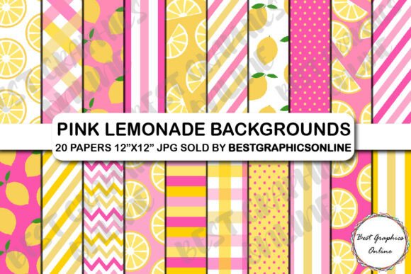 Download Pink Lemonade Digital Background Papers - Pink Collection