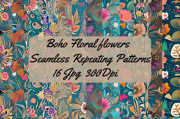 Download Boho Floral Seamless Repeating Patterns - Patterns Collection