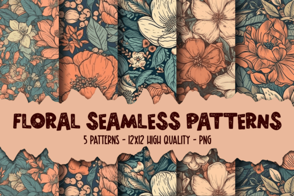 Download Boho Floral Seamless Repeating Patterns - Patterns Collection