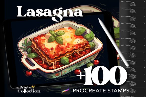 Download 100+ Procreate Lasagna Stamps - Lasagna Collection