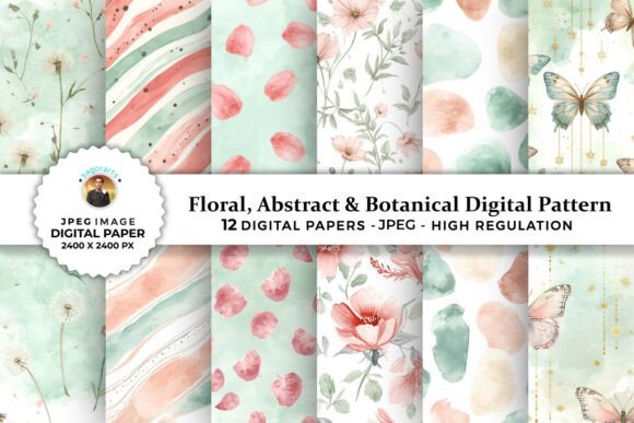 Download Abstract &amp; Botanical Digital Patterns - Patterns Collection
