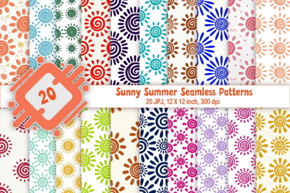 Download Sunny Summer Seamless Patterns - Patterns Collection