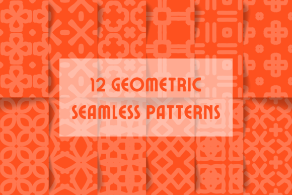 Download Orange Geometric Seamless Patterns - Patterns Collection