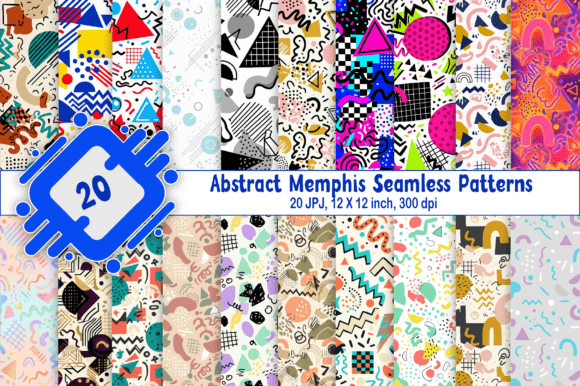 Download Abstract Memphis Seamless Patterns - Patterns Collection