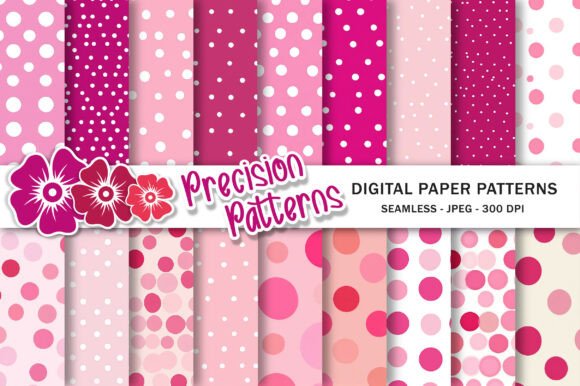 Download Pink Polka Dots Digtal Paper - Pink Collection