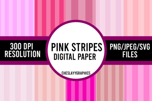 Download Pink Stripes Digital Paper - Pink Collection