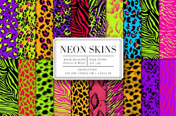 Download Neon Skin | 20 Seamless Patterns - Patterns Collection
