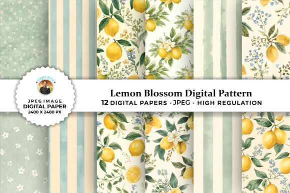 Download Lemon Blossom Digital Patterns - Patterns Collection