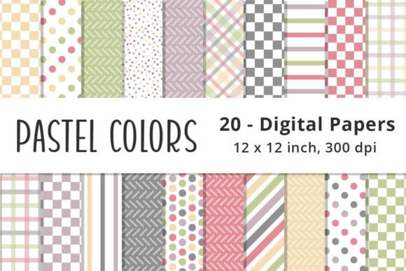 Download Printable Pastel Digital Paper Patterns - Patterns Collection