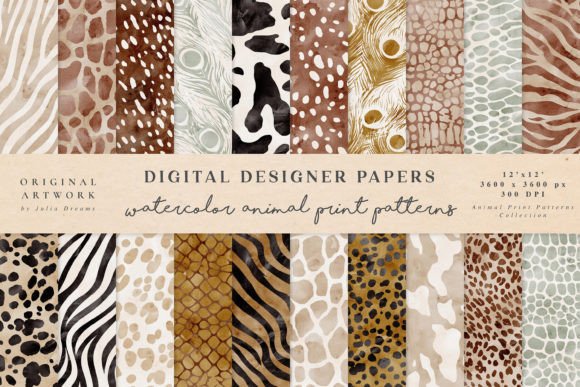 Download Animal Print Patterns Watercolor - Patterns Collection