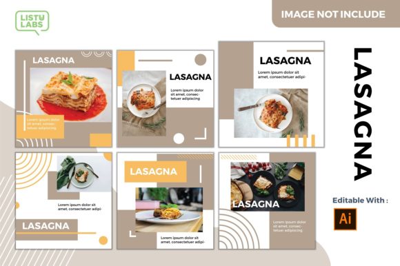 Download Template Instagram Business - Lasagna - Lasagna Collection