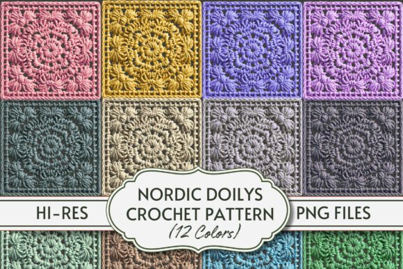 Download Nordic Squares Crochet Patterns PNG - Patterns Collection