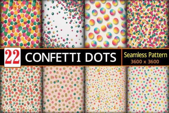 Download Seamless Confetti Dot Patterns Pack - Patterns Collection