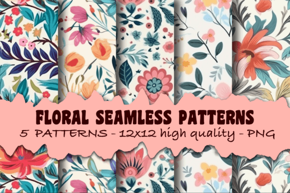 Download Boho Floral Seamless Repeating Patterns - Patterns Collection
