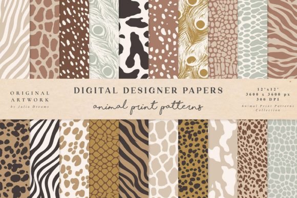 Download Animal Print Vector Seamless Patterns - Patterns Collection