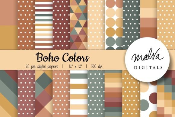 Download Autumn Boho Color Geometric Patterns - Patterns Collection