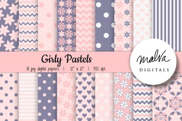 Download Baby Girl Pink Purple Pastel Patterns - Patterns Collection