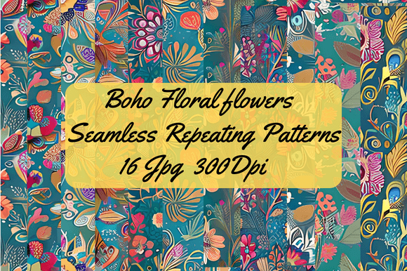 Download Boho Floral Seamless Repeating Patterns - Patterns Collection