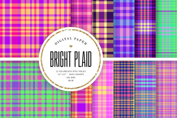 Download Bright Plaid Seamless Scrapbook Paper - Scrapbook paper Collection