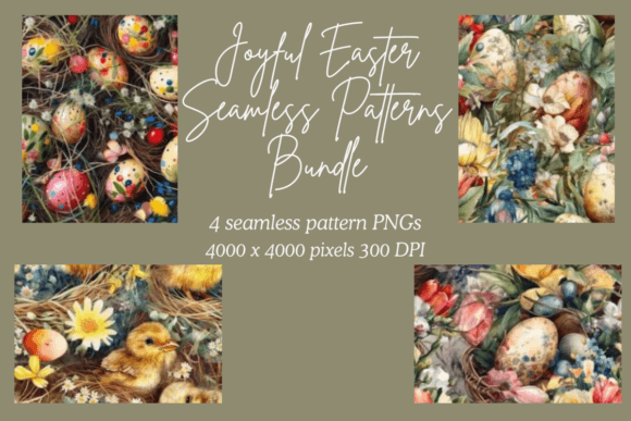 Download Joyful Easter Seamless Patterns Bundle - Patterns Collection