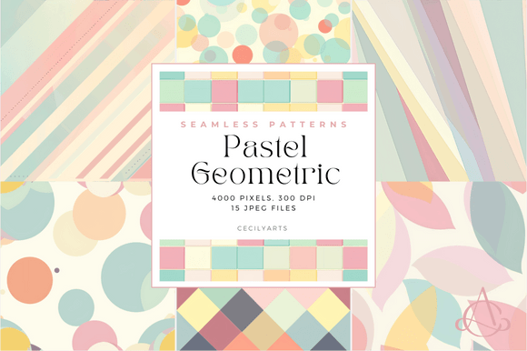Download Pastel Geometric Seamless Patterns - Patterns Collection