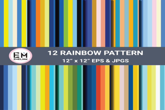 Download Rainbow Patterns, Digital Paper - Patterns Collection