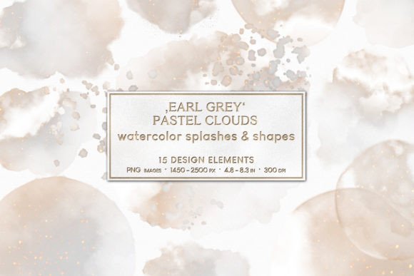 Download Watercolor Splashes Earl Grey Clouds - Clouds Collection