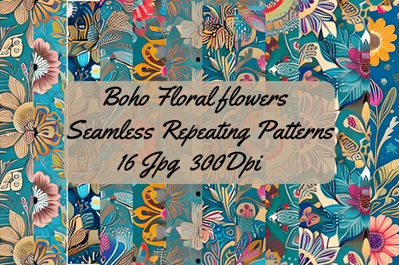 Download Boho Floral Seamless Repeating Patterns - Patterns Collection