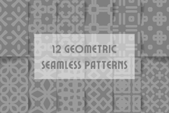 Download Gray Geometric Seamless Patterns - Patterns Collection