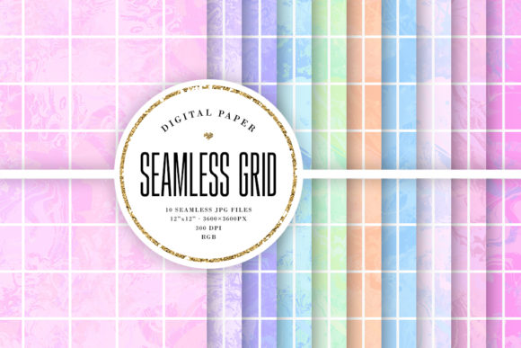 Download Seamless Big Grid Pastel Patterns - Patterns Collection