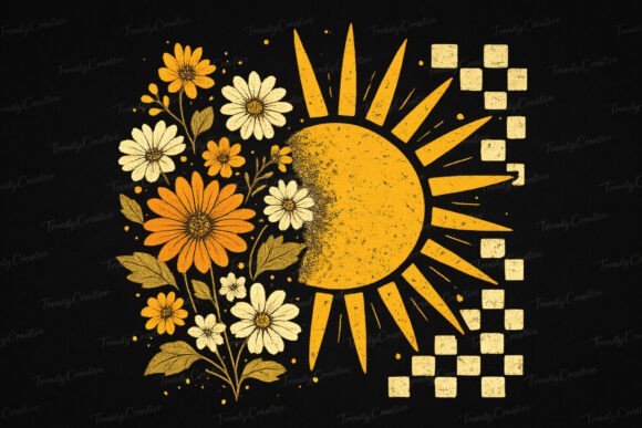 Download Boho Floral Sun Distressed Fall PNG - Boho floral Collection
