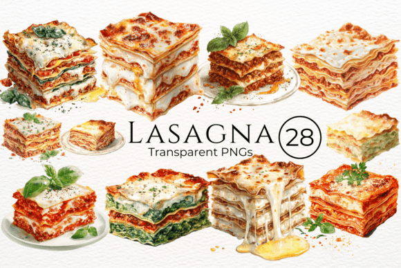Download Lasagna Watercolor Clipart - Lasagna Collection