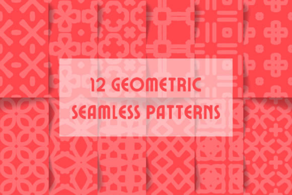 Download Red Geometric Seamless Patterns - Patterns Collection