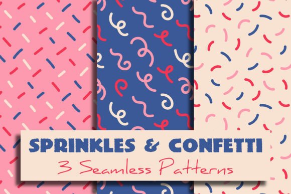 Download Sprinkles &amp; Confetti Seamless Patterns - Patterns Collection