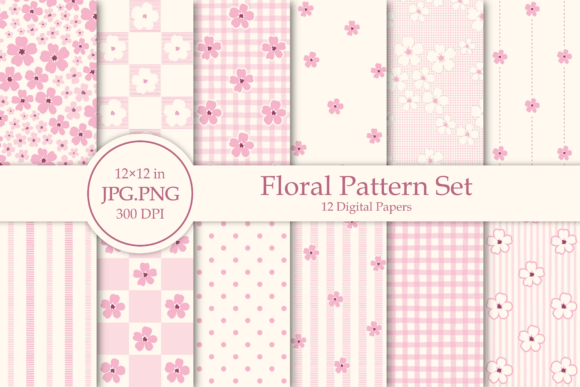 Download Pink Floral Pattern Set - Pink Collection